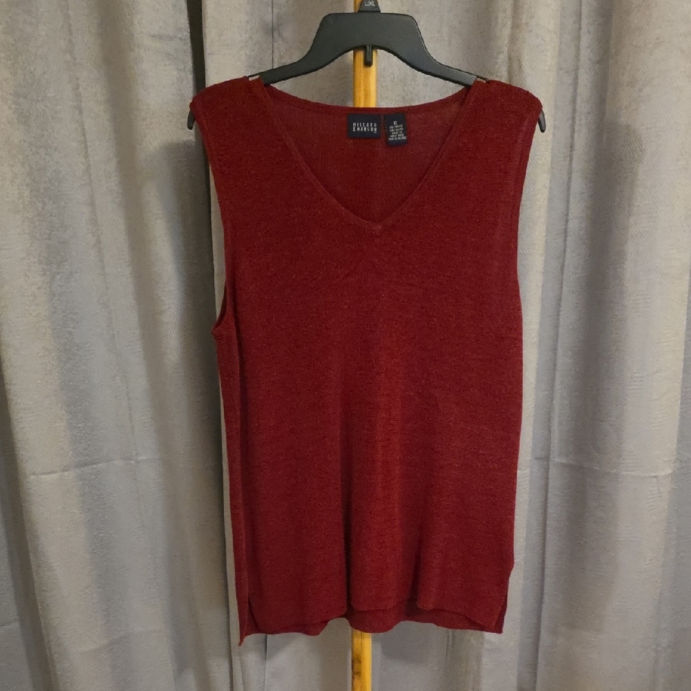 Hillard & Hanson Rich Red Sleeveless Tank
